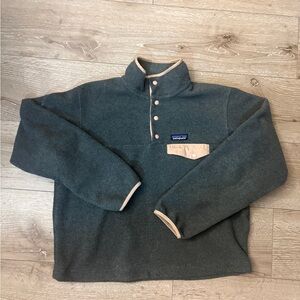 Patagonia Gray and Tan Synchilla Fleece